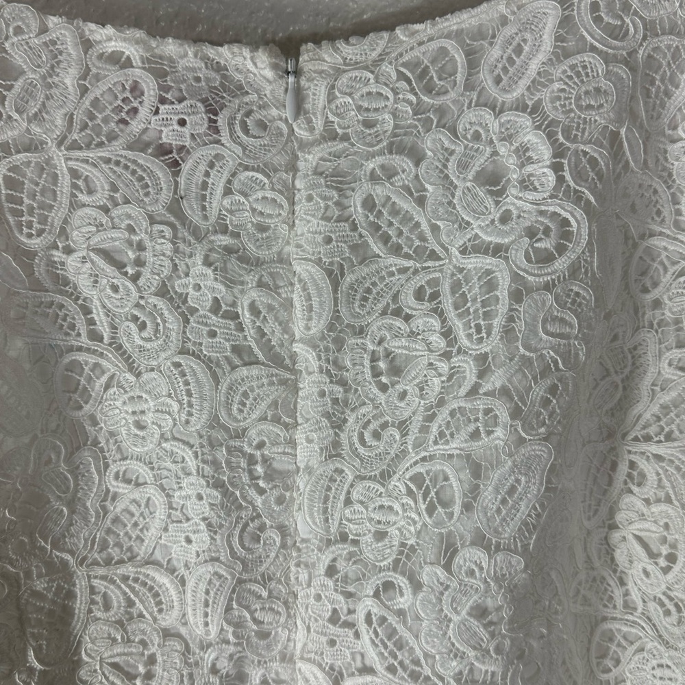 STAUD Beth Long Sleeve Lace Minidress SZ 10 - Picture 2 of 7